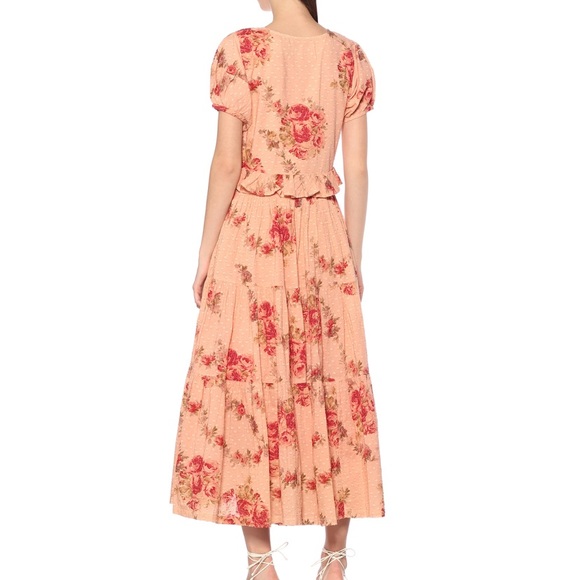 Loveshackfancy Carlton Midi Dress Pink 8 NWT - Picture 2 of 6